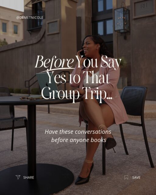 The group chat says, “We need to take a trip!” 

You know how it goes. Everybody is excited. Everybody says they’re in. Then dates get announced, the prices come out, and all of a sudden it’s not that simple. 

That’s usually when I remind people, before booking anything, make sure you’re all talking about the same trip. 

I’m breaking down what those conversations should look like before anyone ever breaks out their card to secure their trip. Having this conversation up front will save a lot of frustration later. 

Send this to the person organizing your next group trip. 
•
•
•
•
#GroupTravel #TravelPlanning #TravelTips #PureEssenceGetaways #TravelAdvisor