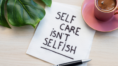 Overcome self-doubt as a solopreneur, Self care is not selfish inspirational reminder